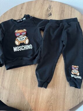 Moschino Kids Black Sweatshirt & Joggers with Teddy Bear Graphic